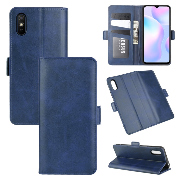 Per Xiaomi Redmi 9A Custodia in pelle a vibrazione orizzontale con fibbia magnetica a doppio lato con supporto e slot per schede e portafoglio, For Redmi 9A, For Xiaomi Redmi 9A