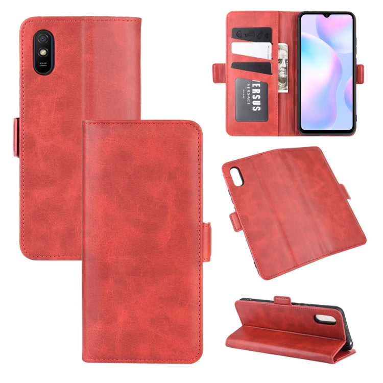 Per Xiaomi Redmi 9A Custodia in pelle a vibrazione orizzontale con fibbia magnetica a doppio lato con supporto e slot per schede e portafoglio, For Redmi 9A, For Xiaomi Redmi 9A