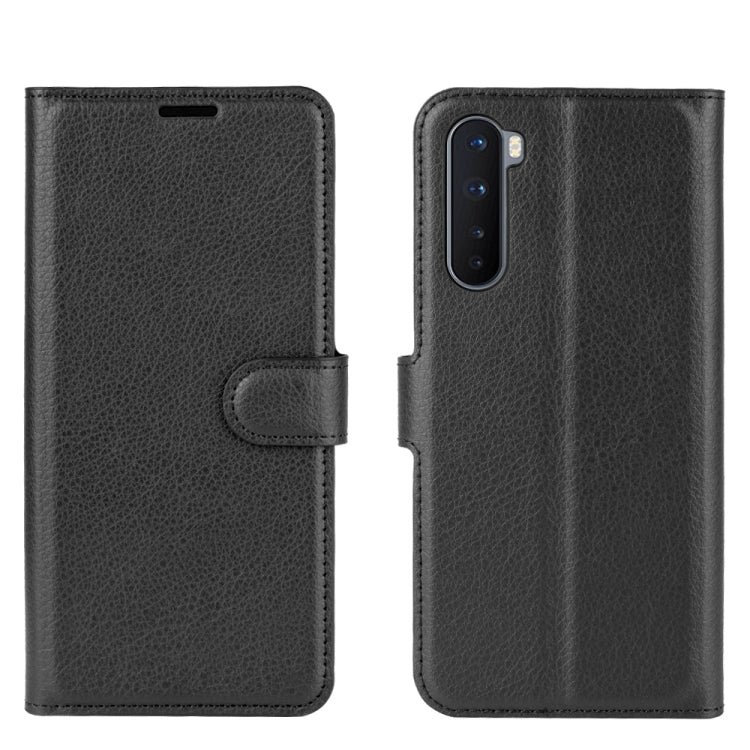 Per OnePlus Nord Litchi Texture Custodia protettiva a vibrazione orizzontale con supporto, slot per schede e portafoglio, For OnePlus Nord