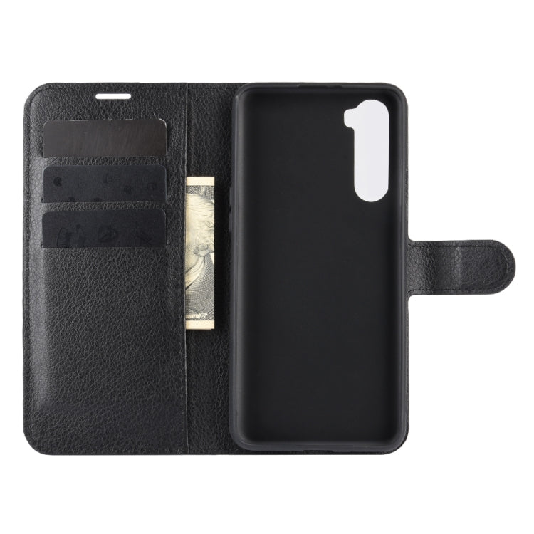 Per OnePlus Nord Litchi Texture Custodia protettiva a vibrazione orizzontale con supporto, slot per schede e portafoglio, For OnePlus Nord