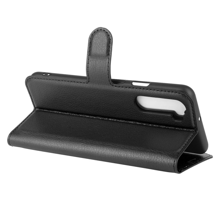 Per OnePlus Nord Litchi Texture Custodia protettiva a vibrazione orizzontale con supporto, slot per schede e portafoglio, For OnePlus Nord