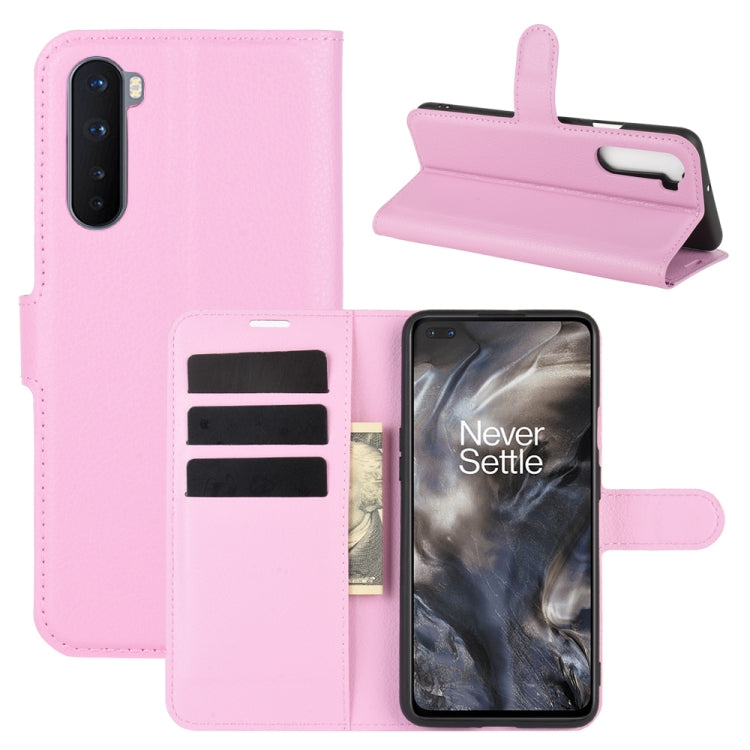 Per OnePlus Nord Litchi Texture Custodia protettiva a vibrazione orizzontale con supporto, slot per schede e portafoglio, For OnePlus Nord