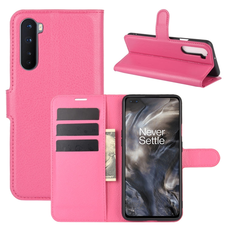Per OnePlus Nord Litchi Texture Custodia protettiva a vibrazione orizzontale con supporto, slot per schede e portafoglio, For OnePlus Nord