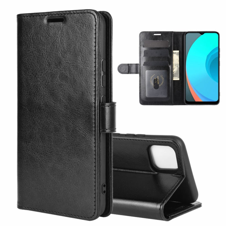 Per OPPO Realme C11 R64 Texture Custodia protettiva a vibrazione orizzontale singola con supporto e slot per schede e portafogli e cornice per foto, For OPPO Realme C11