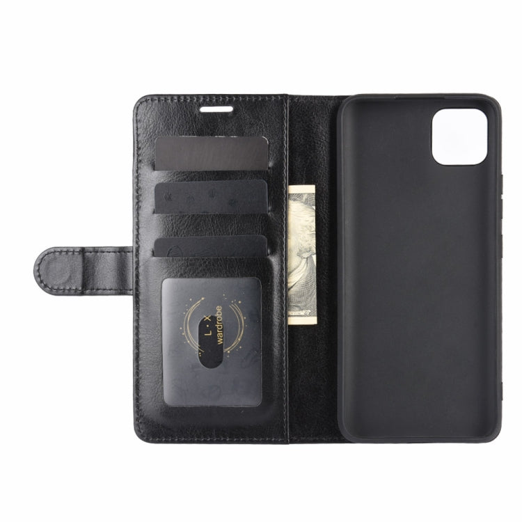 Per OPPO Realme C11 R64 Texture Custodia protettiva a vibrazione orizzontale singola con supporto e slot per schede e portafogli e cornice per foto, For OPPO Realme C11