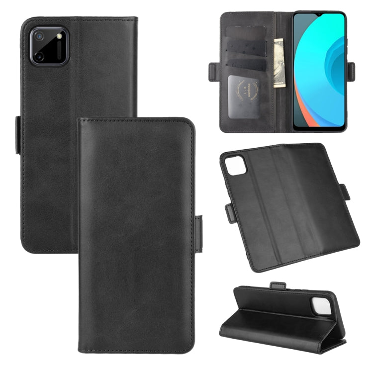 Per OPPO Realme C11 Custodia in pelle a vibrazione orizzontale con fibbia magnetica a doppio lato con supporto e slot per schede e portafoglio, For OPPO Realme C11
