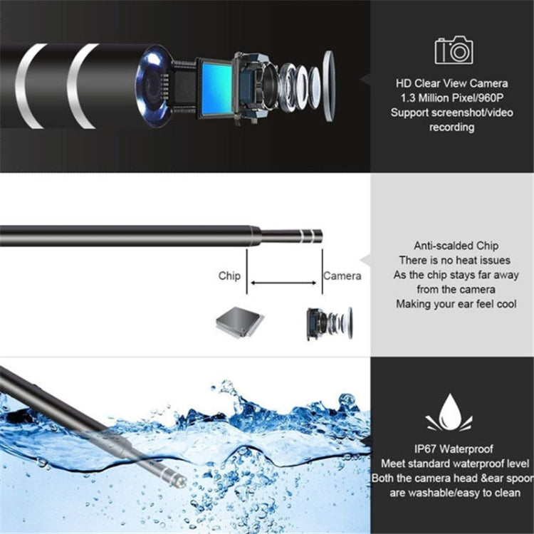 Otoscopio digitale USB HD 3 in 1 con cavo 2 metri