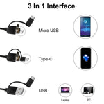 Otoscopio digitale USB HD 3 in 1 con cavo 2 metri
