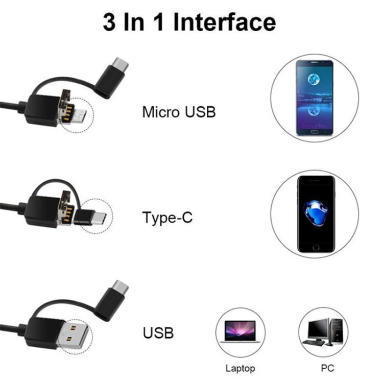 Otoscopio digitale USB HD 3 in 1 con cavo 2 metri