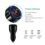 Caricabatterie rapido auto Dual USB QC3.0 6A 30W