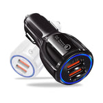 Caricabatterie rapido auto Dual USB QC3.0 6A 30W