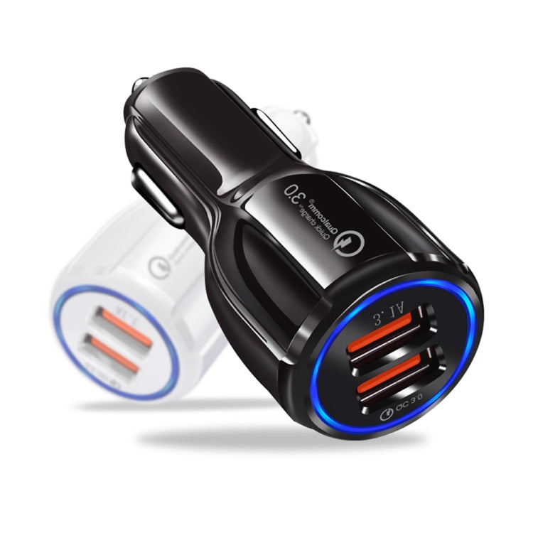 Caricabatterie rapido auto Dual USB QC3.0 6A 30W