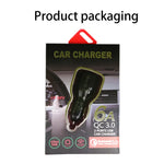 Caricabatterie rapido auto Dual USB QC3.0 6A 30W