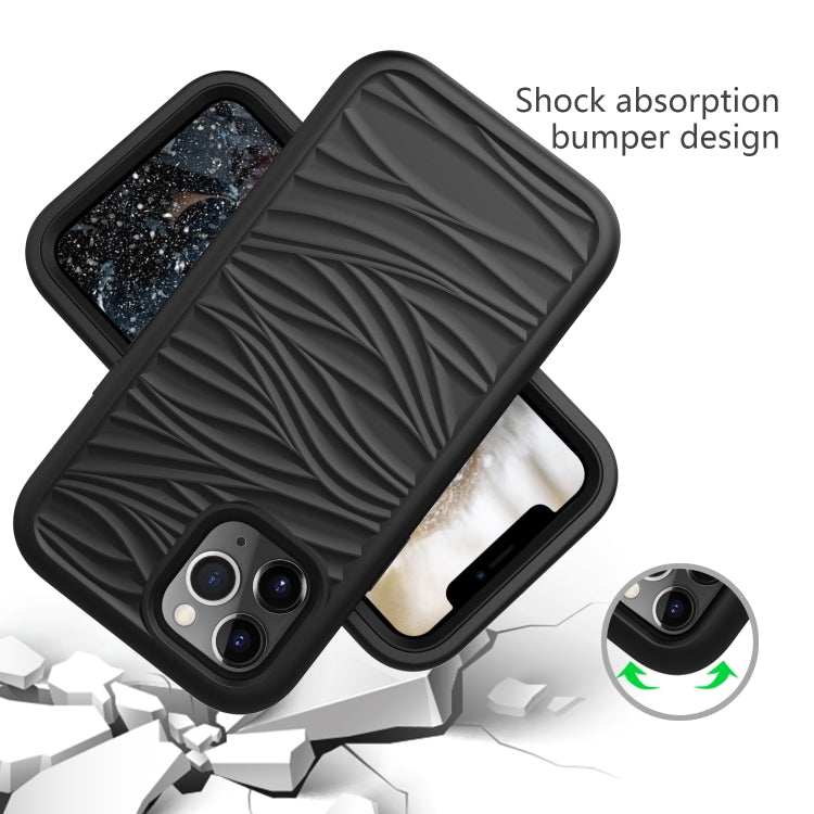 Per iPhone 12 Pro / 12 Max Wave Pattern 3 in 1 Custodia protettiva antiurto in silicone + PC, For iPhone 12 / 12 Pro