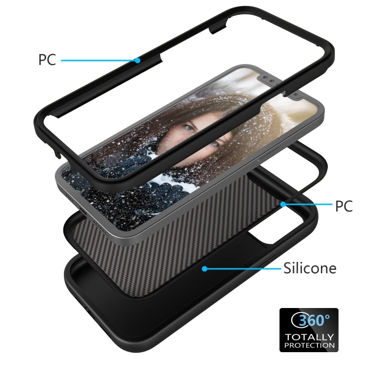 Per iPhone 12 Pro / 12 Max Wave Pattern 3 in 1 Custodia protettiva antiurto in silicone + PC, For iPhone 12 / 12 Pro