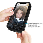 Per iPhone 12 Pro / 12 Max Wave Pattern 3 in 1 Custodia protettiva antiurto in silicone + PC, For iPhone 12 / 12 Pro