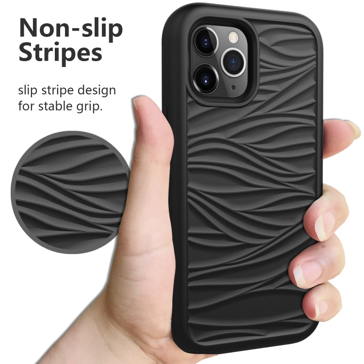 Per iPhone 12 Pro / 12 Max Wave Pattern 3 in 1 Custodia protettiva antiurto in silicone + PC, For iPhone 12 / 12 Pro