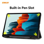 Custodia in pelle PU con slot penna per Samsung Galaxy Tab S7 S8