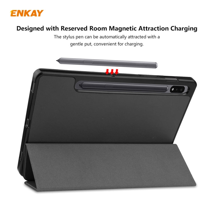 Custodia in pelle PU con slot penna per Samsung Galaxy Tab S7 S8