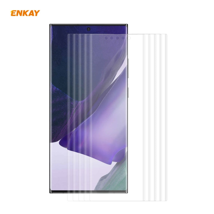Per Samsung Galaxy Note 20 Ultra 5 PCS ENKAY Hat-Prince 3D Full Screen PET Curvo Piegatura a caldo Pellicola salvaschermo HD Pellicola morbida, For Samsung Galaxy Note 20 Ultra