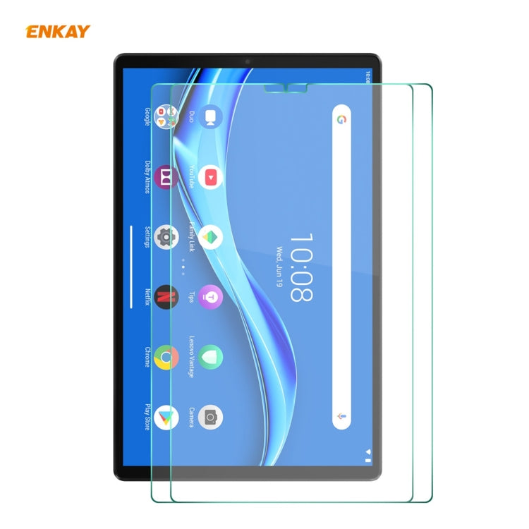2 PZ ENKAY Hat-Prince 0.33mm 9H Durezza superficiale 2.5D Pellicola protettiva in vetro temperato antideflagrante, For Lenovo Tab M10 Plus TB-X606F, For Lenovo Tab M10 HD (2nd Gen), For Lenovo Tab P11, For Lenovo Tab P11 Pro