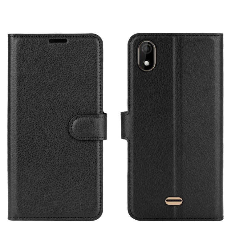Per WIKO Y61 Litchi Texture Custodia protettiva a vibrazione orizzontale con supporto, slot per schede e portafoglio, For WIKO Y61