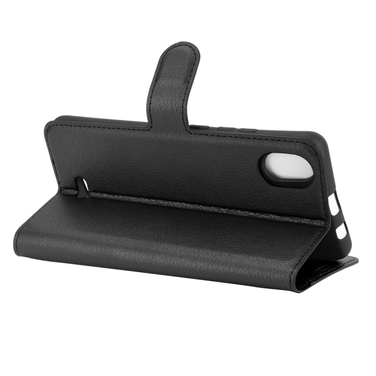 Per WIKO Y61 Litchi Texture Custodia protettiva a vibrazione orizzontale con supporto, slot per schede e portafoglio, For WIKO Y61