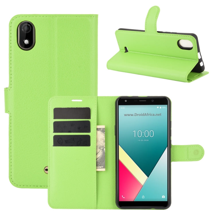 Per WIKO Y61 Litchi Texture Custodia protettiva a vibrazione orizzontale con supporto, slot per schede e portafoglio, For WIKO Y61