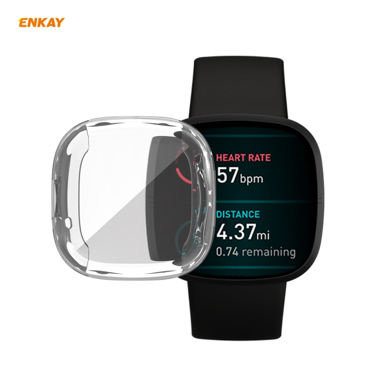 Custodia TPU trasparente per Fitbit Versa 3 e Fitbit Sense