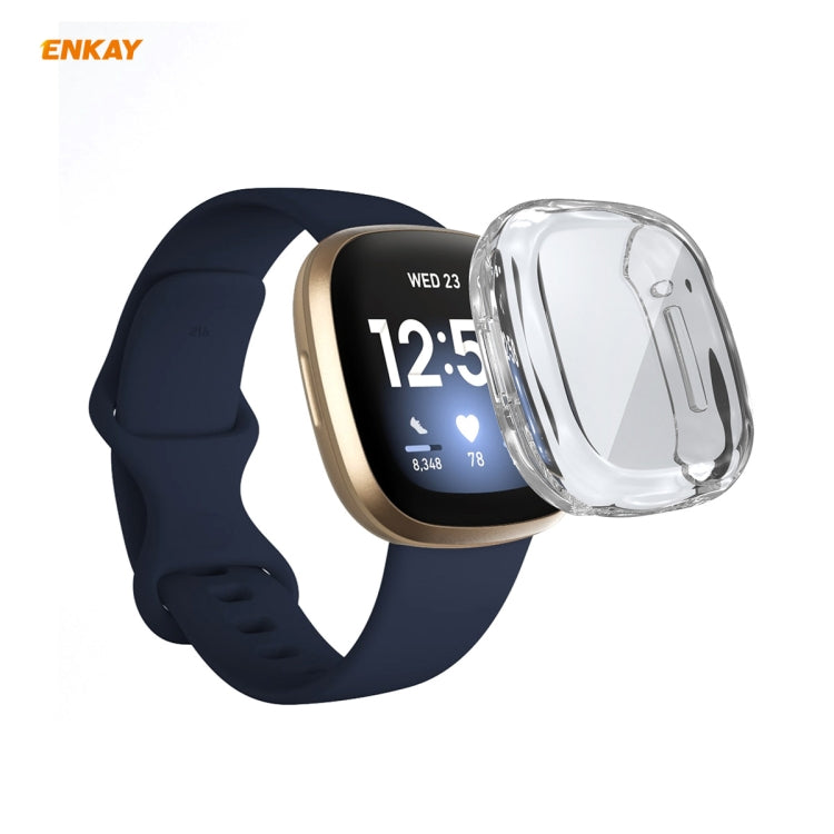 Custodia TPU trasparente per Fitbit Versa 3 e Fitbit Sense