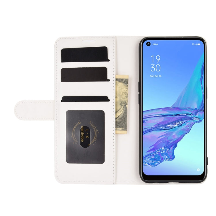 Per OPPO A53 2020/OPPO A32 2020 R64 Texture Custodia protettiva a vibrazione singola orizzontale con supporto e slot per schede e portafoglio e cornice per foto, For OPPO A53 2020