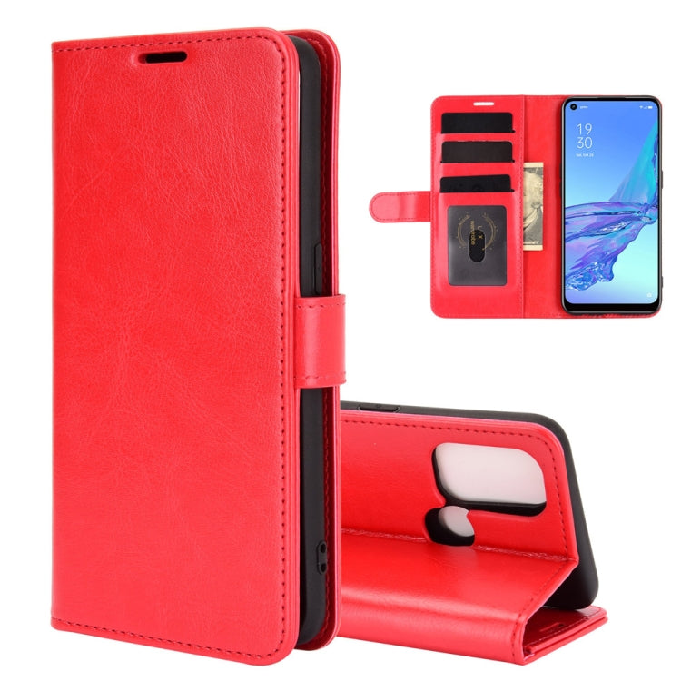 Per OPPO A53 2020/OPPO A32 2020 R64 Texture Custodia protettiva a vibrazione singola orizzontale con supporto e slot per schede e portafoglio e cornice per foto, For OPPO A53 2020