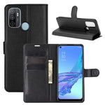 Per OPPO A53 2020/OPPO A32 2020 Litchi Texture Custodia protettiva a vibrazione orizzontale con supporto e slot per schede e portafoglio, For OPPO A53 2020