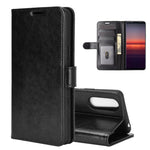 Per Sony Xperia 5 II R64 Texture Custodia protettiva a vibrazione orizzontale singola con supporto e slot per schede e portafoglio e cornice per foto, For Sony Xperia 5 II