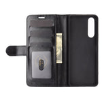 Per Sony Xperia 5 II R64 Texture Custodia protettiva a vibrazione orizzontale singola con supporto e slot per schede e portafoglio e cornice per foto, For Sony Xperia 5 II