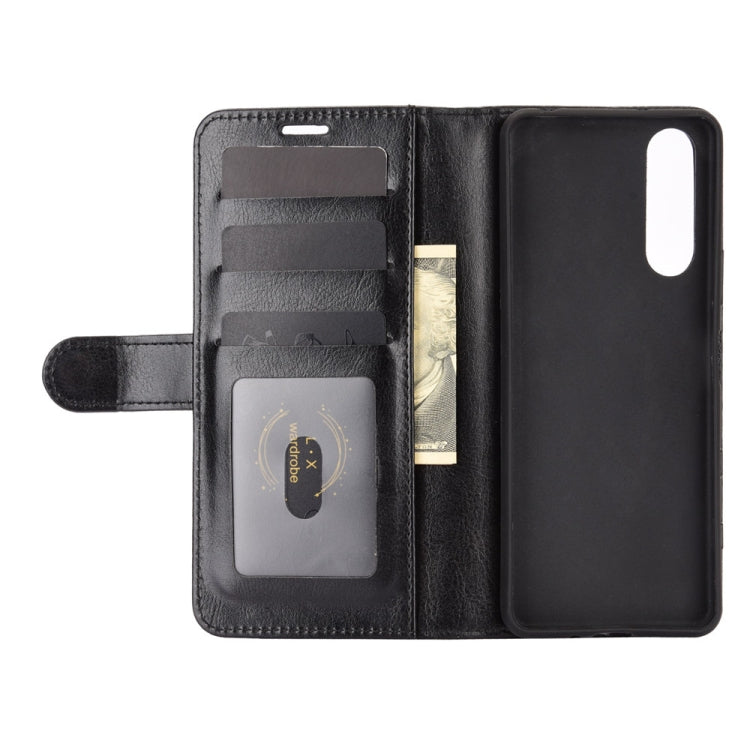 Per Sony Xperia 5 II R64 Texture Custodia protettiva a vibrazione orizzontale singola con supporto e slot per schede e portafoglio e cornice per foto, For Sony Xperia 5 II