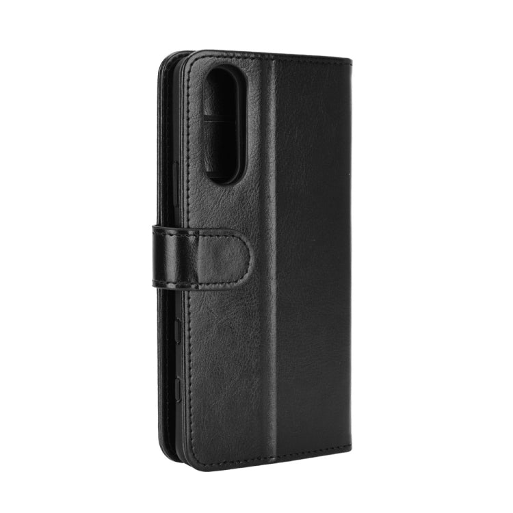 Per Sony Xperia 5 II R64 Texture Custodia protettiva a vibrazione orizzontale singola con supporto e slot per schede e portafoglio e cornice per foto, For Sony Xperia 5 II