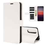 Per Sony Xperia 5 II R64 Texture Custodia protettiva a vibrazione orizzontale singola con supporto e slot per schede e portafoglio e cornice per foto, For Sony Xperia 5 II
