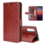 Per Sony Xperia 5 II R64 Texture Custodia protettiva a vibrazione orizzontale singola con supporto e slot per schede e portafoglio e cornice per foto, For Sony Xperia 5 II