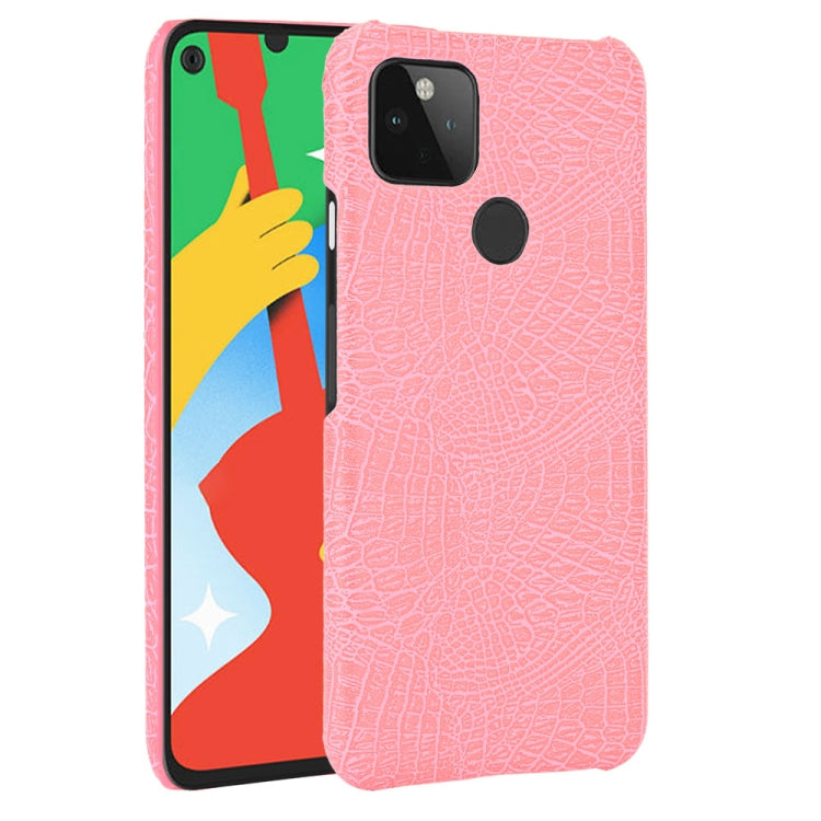 Per Google Pixel 4a 5G Custodia antiurto in coccodrillo Texture PC + PU, For Google Pixel 4a 5G