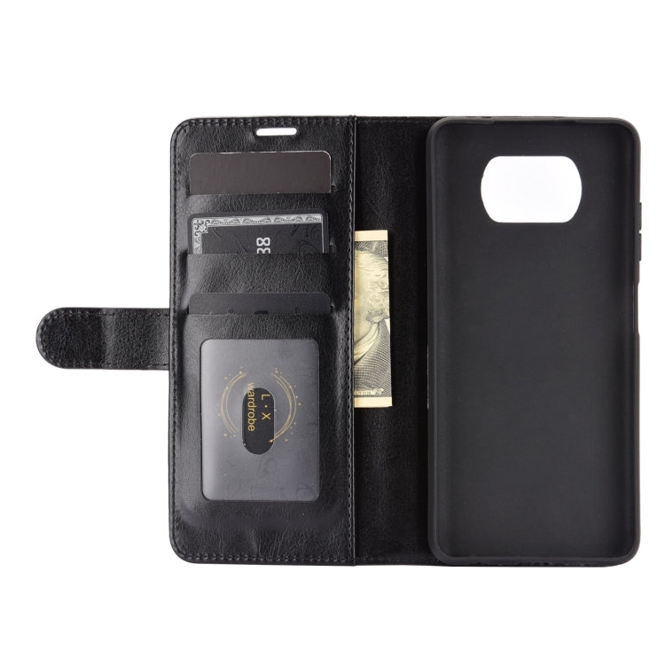 Per Xiaomi Poco X3 R64 Texture Custodia protettiva a vibrazione orizzontale singola con supporto e slot per schede e portafoglio e cornice per foto, For Xiaomi Poco X3