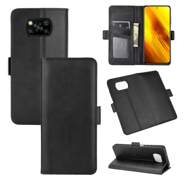 Per Xiaomi Poco X3/X3 NFC custodia in pelle a vibrazione orizzontale con fibbia magnetica a doppio lato con supporto e slot per schede e portafoglio, For Xiaomi Poco X3
