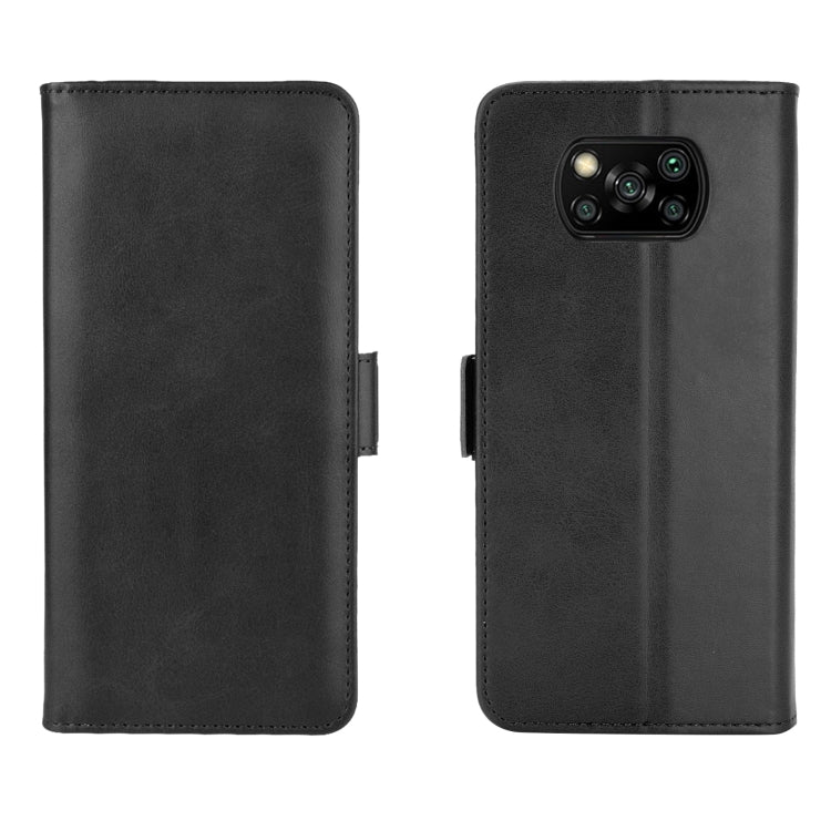 Per Xiaomi Poco X3/X3 NFC custodia in pelle a vibrazione orizzontale con fibbia magnetica a doppio lato con supporto e slot per schede e portafoglio, For Xiaomi Poco X3