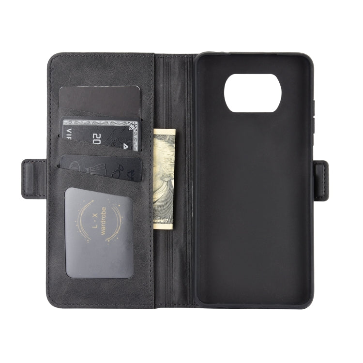 Per Xiaomi Poco X3/X3 NFC custodia in pelle a vibrazione orizzontale con fibbia magnetica a doppio lato con supporto e slot per schede e portafoglio, For Xiaomi Poco X3
