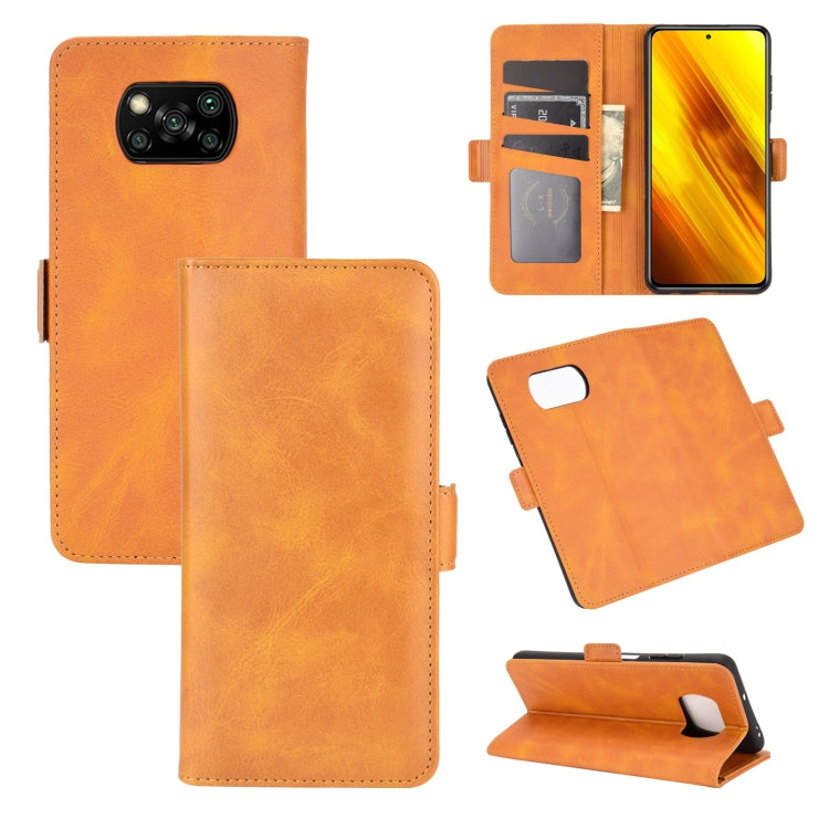 Per Xiaomi Poco X3/X3 NFC custodia in pelle a vibrazione orizzontale con fibbia magnetica a doppio lato con supporto e slot per schede e portafoglio, For Xiaomi Poco X3