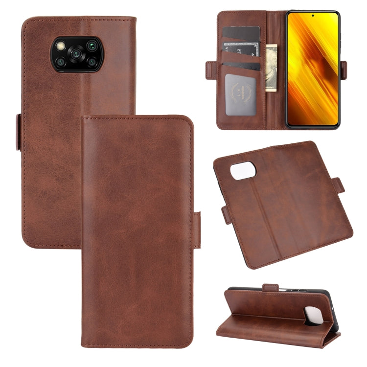 Per Xiaomi Poco X3/X3 NFC custodia in pelle a vibrazione orizzontale con fibbia magnetica a doppio lato con supporto e slot per schede e portafoglio, For Xiaomi Poco X3