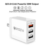 Caricabatterie rapido 30W USB QC 3.0 con cavo Micro USB 1m