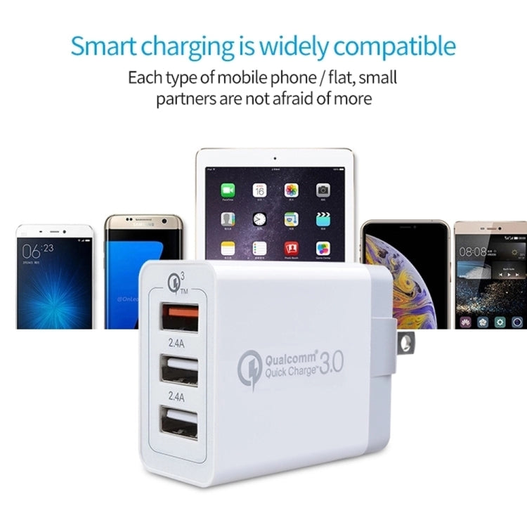 Caricabatterie rapido 30W USB QC 3.0 con cavo Micro USB 1m