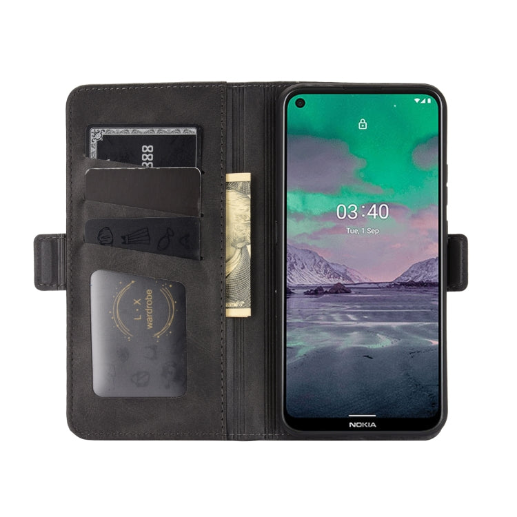 Per Nokia 3.4 Custodia in pelle a vibrazione orizzontale con fibbia magnetica a doppio lato con supporto, slot per schede e portafoglio, For Nokia 3.4
