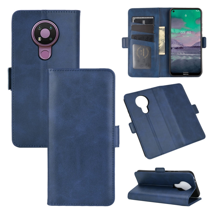 Per Nokia 3.4 Custodia in pelle a vibrazione orizzontale con fibbia magnetica a doppio lato con supporto, slot per schede e portafoglio, For Nokia 3.4